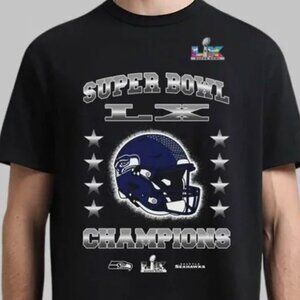 Seattle Seahawks Super Bowl LX Helmet Arch T-Shirt 198